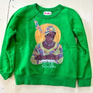Piccolina kids green Maya Angelou sweatshirt in size 8